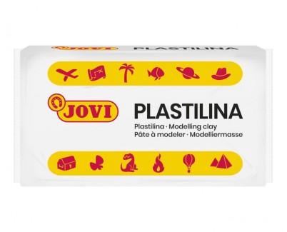 Jovi Caja de 30 Pastilla de Plastilinas 50gr - Pasta Vegetal - No Se Seca - sin Gluten - Inocua - Facil de Moldear - Ideal para Figuras Voluminosas - Color Blanco