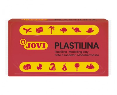 Jovi Caja de 30 Pastillas de Plastilina 50gr - Pasta de Modelar Vegetal - Mezclables - No Endurece - sin Gluten - Inocua y No Toxica - Color Rojo