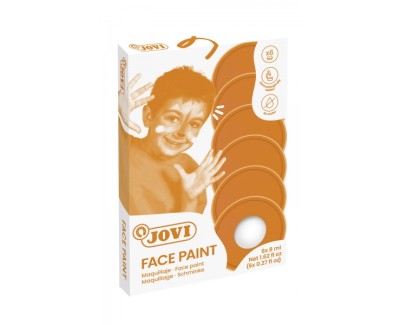 Jovi Estuche de 6 Botes 8ml Maquillaje Crema - Hipoalergenico - Base Grasa - Facil Aplicacion - Gran Cubricion - sin Parabenos - Facil de Retirar - Color Blanco