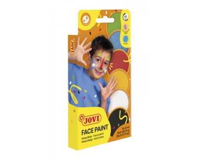 Jovi Estuche de 6 Botes Maquillaje Crema - Hipoalergenico - Base Grasa - Facil Aplicacion y Retiro - Gran Cubricion - Mezclables - Color Surtido
