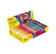 Jovi Expositor de 30 Pastillas de Plastilina 50gr - 100% Vegetal - Muy Moldeable - No Se Seca - Colores Mezclables - Colores Surtidos