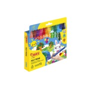 Jovi Felt Pens Estuche de 24 Rotuladores Jumbo - Amplia Variedad de Tonos - Tinta de Gran Fijacion - Punta de 3mm - Capuchon de Seguridad Ventilado - Grip Triangular Ergonomico - Color Surtido