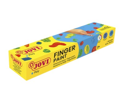 Jovi Finger Paint Estuche de 5 Botes 35ml Pintura de Dedos - Ingredientes Naturales - Mezclables - Textura Gelatinosa - Lavable - Color Surtido