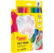 Jovi Pack de 24 Rotuladores - Punta de 2mm - Trazo Fino - Amplia Variedad de Tonos - Tinta de Gran Fijacion - Capuchon de Seguridad Ventilado - Colores Surtidos
