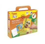 Jovi Play & Fun Kit Pinta con Arena Animals con 8 Botes de Arena + 1 Punzon + 3 Laminas con Diseños de Animales Terrestres - Colores Surtidos