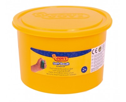Jovi Soft Dough Blandiver Bote de Pasta de Modelaje 460gr - Blanda y Flexible - Facil de Amasar y Moldear - Ideal para Iniciacion al Modelaje - Color Amarillo
