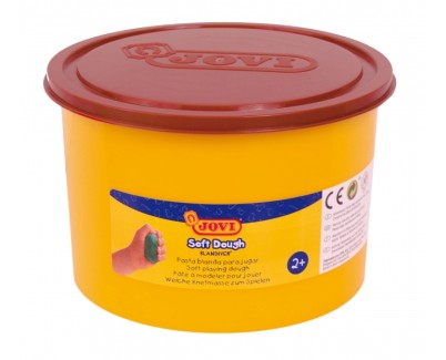 Jovi Soft Dough Blandiver Bote de Pasta de Modelaje 460gr - Blanda y Flexible - Facil de Amasar y Moldear - Ideal para Iniciacion al Modelaje - Color Marron