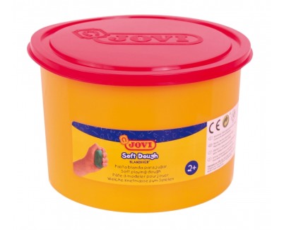 Jovi Soft Dough Blandiver Bote de Pasta de Modelaje 460gr - Blanda y Flexible - Facil de Amasar y Moldear - Ideal para Iniciacion al Modelaje - Color Rojo