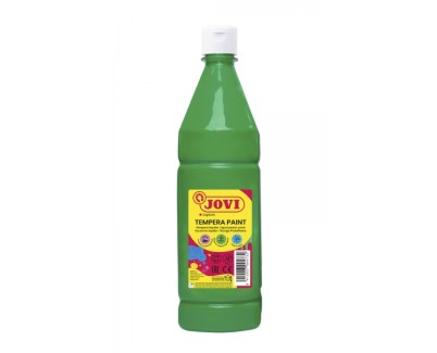 Jovi Tempera Paint Tempera Liquida 1000ml - Base Agua - Lista para Usar - Alto Poder Cubriente - Secado Rapido - Excelente Rendimiento - Facil Aplicacion - Color Verde