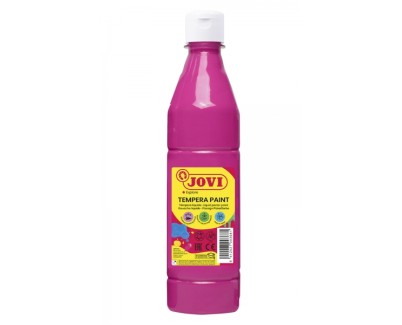 Jovi Tempera Paint Tempera Liquida 500ml - Base Agua - Lista para Usar - Alto Poder Cubriente - Secado Rapido - Excelente Fluidez - Adherencia en Multiples Superficies - Color Magenta