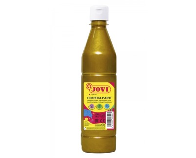 Jovi Tempera Paint Tempera Liquida 500ml - Base Agua - Lista para Usar - Alto Poder Cubriente - Secado Rapido - Excelente Fluidez - Adherencia en Multiples Superficies - Color Oro