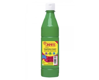 Jovi Tempera Paint Tempera Liquida 500ml - Base Agua - Lista para Usar - Alto Poder Cubriente - Secado Rapido - Excelente Fluidez - Adherencia en Multiples Superficies - Color Verde