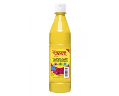 Jovi Tempera Paint Tempera Liquida 500ml - Base Agua - Lista para Usar - Alto Poder Cubriente - Secado Rapido - Facil Aplicacion - Excelente Adherencia - Color Amarillo