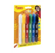 Jovi Twist Pack de 6 Stick Pintura de Cara - Base Agua - Gran Cobertura - Seca Rapido - Facil de Retirar - Hipoalergenico - Colores Surtidos
