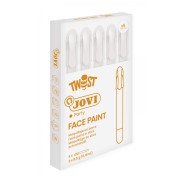Jovi Twist Stick de Pintura de Cara - Hipoalergenico - Base Agua - Facil Aplicacion - Gran Cobertura - Secado Rapido - Facil de Retirar - Libre de Parabenos y Alergenos - Color Blanco