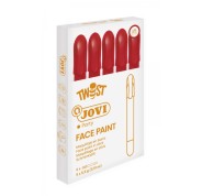 Jovi Twist Stick de Pintura de Cara - Hipoalergenico - Base Agua - Facil de Aplicar y Retirar - Gran Cubricion - Seca Rapido - sin Parabenos - Color Rojo