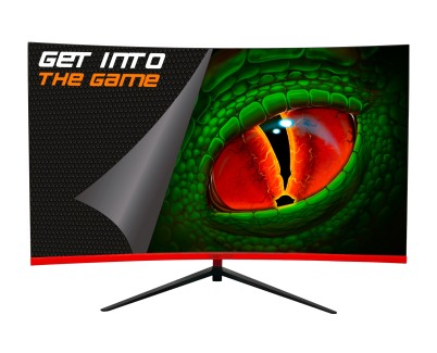 KeepOut Monitor Gaming LED 27\" Curvo Full HD 1080p 180Hz - Respuesta 1ms - Angulo de Vision 178º - Altavoces 6W - 16:9 - HDMI, DVI, DisplayPort - VESA 100x100mm