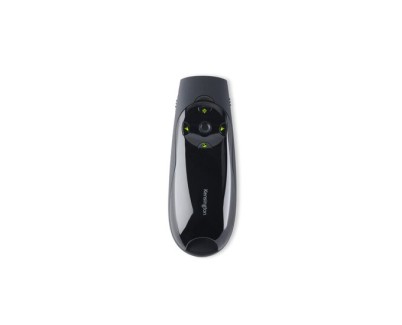 Kensington Expert Presentador Inalambrico con Puntero Laser Verde y Control de Cursor - Luminosidad 10 Veces Mayor - Botones Retroiluminados - Rango Inalambrico 45M- Color Negro