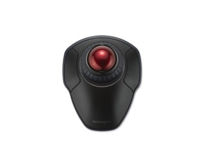 Kensington Orbit Raton Trackball Inalambrico Bluetooth 3.0 Le o USB 2,4 GHz 1600dpi - Anillo de Desplazamiento - Uso Ambidiestro - Color Negro/Rojo