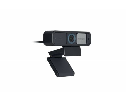 Kensington PRO 1080P Webcam con Enfoque Automatico W2050 - Campo de Vision Diagonal de 93° - Lentes de Cristal de Alta Calidad - Ajuste Manual de Angulos de Camara - Microfonos Estereo Omnidireccionales - Negro