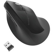 Kensington Pro Fit Ergo Raton Vertical Inalambrico 2.4Ghz 1600dpi - 5 Botones - Inclinación Natural 46,7º - Alcance hasta 20m - Indicador de Carga - Color Negro