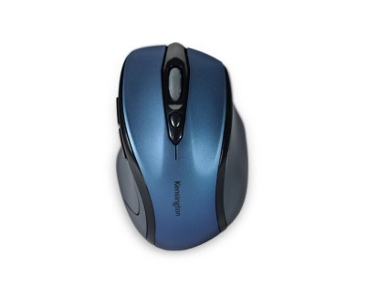 Kensington Pro Fit Raton Inalambrico 2,4GHz 1600dpi - Sensor Optico 1750ppp - 5 Botones - Uso Diestro - Tama&ntilde;o Mediano Ergonomico - Color Azul/Negro