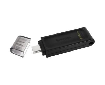 Kingston DataTraveler 70 Memoria USB-C 3.2 Gen 1 256GB - Con Tapa - Color Negro (Pendrive)