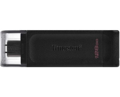 Kingston DataTraveler 70 Memoria USB Tipo C 128GB - USB-C 3.2 Gen 1 - Con Tapa - Color Negro (Pendrive)