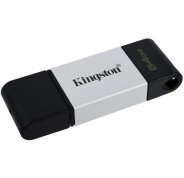Kingston DataTraveler 80 Memoria USB Tipo C 64GB - USB-C 3.2 Gen 1 - 200 MB/s en Lectura - Con Tapa - Diseño Metalico (Pendrive)