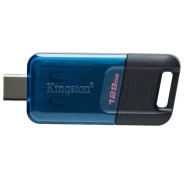 Kingston DataTraveler 80M Memoria USB-C 3.2 Gen 1 128GB - 200 MB/s en Lectura - Color Azul/Negro (Pendrive)