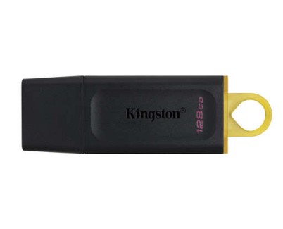 Kingston DataTraveler Exodia Memoria USB 128GB - USB 3.2 Gen 1 - Con Tapa - Enganche para Llavero - Color Negro (Pendrive)