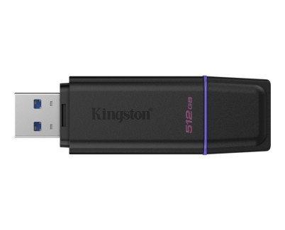 Kingston DataTraveler Exodia Memoria USB 512GB - USB 3.2 Gen 1 - Con Tapa - Enganche para Llavero - Color Negro (Pendrive)