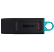 Kingston DataTraveler Exodia Memoria USB 64GB - USB 3.2 Gen 1 - Con Tapa - Enganche para Llavero - Color Negro (Pendrive)