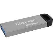 Kingston DataTraveler Kyson Memoria USB 256GB - 3.2 Gen 1 - 200 MB/s en Lectura - Diseño Metalico - Color Plata (Pendrive)