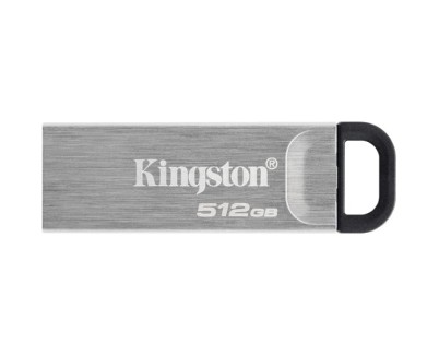 Kingston DataTraveler Kyson Memoria USB 512GB - 3.2 Gen 1 - 200 MB/s en Lectura - Diseño Metalico - Color Plata (Pendrive)