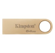 Kingston DataTraveler SE9 G3 Memoria USB-A 3.2 Gen 1 64GB - 220 MB/s en Lectura - Diseño Metalico - Color Oro (Pendrive)