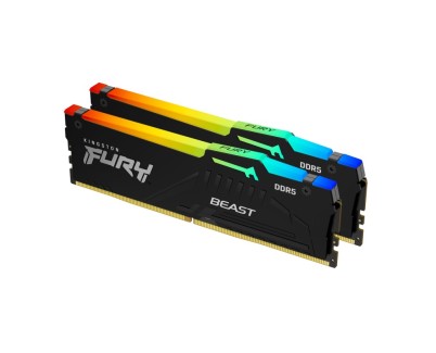 Kingston Fury Beast RGB Memoria RAM DDR5 6000MT/s 32GB (2x16GB) CL30 DIMM