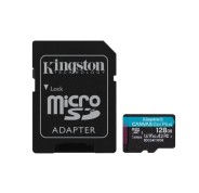 Kingston Tarjeta Micro SDXC 128GB UHS-I U3 V30 Clase 10 200MB/s Canvas Go Plus con Adaptador