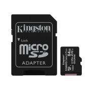 Kingston Tarjeta Micro SDXC 64GB Clase 10 100MB/s Canvas Select Plus + Adaptador SD