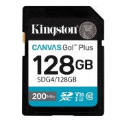 Kingston Tarjeta SDXC 128GB UHS-I U3 V30 Clase 10 200MB/s Canvas Go Plus