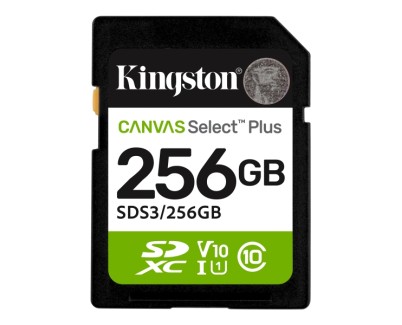 Kingston Tarjeta SDXC 256GB UHS-I Clase 10 150MB/s Canvas Select Plus