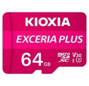 Kioxia Exceria Plus Tarjeta Micro SDXC 64GB UHS-I U3 V30 A1 Clase 10 con Adaptador