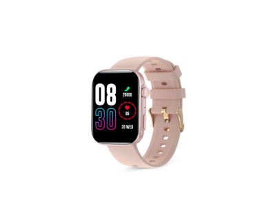 Ksix Contact iStyle Smartwatch - Pantalla AMOLED 2,01? IPS - Autonomia Hasta 5 Dias - Modos Deporte y Salud, Llamadas, Asistentes de voz - IP68 - Color Rosa