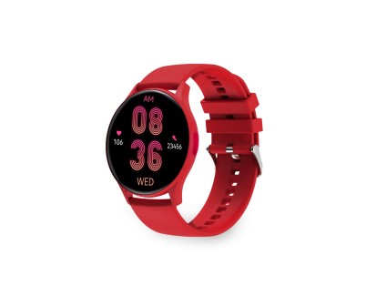 Ksix Core Smartwatch - Pantalla AMOLED 1,43? - Autonomia 5 Dias - Modos Deporte y Salud, Llamadas, Asistentes de voz - Sumergible - Color Rojo