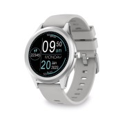 Ksix Globe Reloj Smartwatch Pantalla 1.28\" - Bluetooth 5.0 BLE - Autonomia hasta 7 dias - Resistencia al Agua IP67 - Color Plata