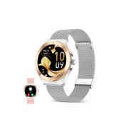 Ksix Lya Reloj Smartwatch Pantalla 1.19\" AMOLED - Autonomia hasta 5 dias - Resistencia al Agua IP68 - Color Plata