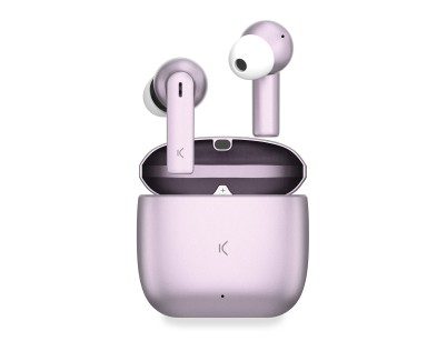 Ksix Meteor Auriculares Inalambricos - Estuche Metalico - ENC - Color Rosa