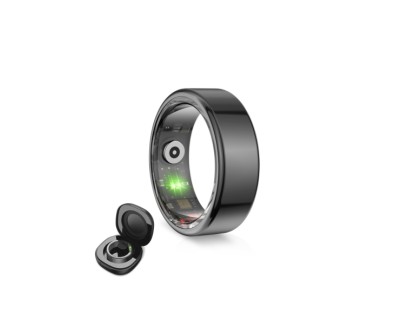 Ksix Saturn Anillo Inteligente - Autonomia Hasta 3 Dias - Actividad y Salud - Monitor de Sueño - 5ATM - Talla S (Talla 9) - Color Negro