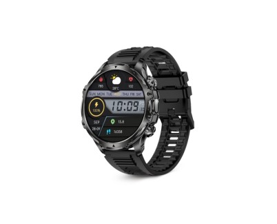 Ksix Venture Smartwatch - Pantalla AMOLED 1,85? TFT - Autonomia Hasta 10 Dias - Modos Deporte y Salud, Llamadas, Asistentes de voz - IP68 - Color Negro