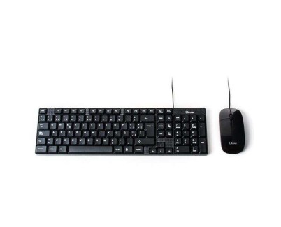 L-Link Pack USB Teclado + Raton 800dpi 3 Botones - Cable de 1.50m - Uso Ambidiestro - Color Negro